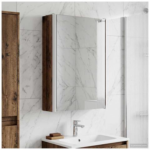 Mobiletto per specchio da bagno Legno vecchio 33 x 11,5 x 50 cm - Foto 2