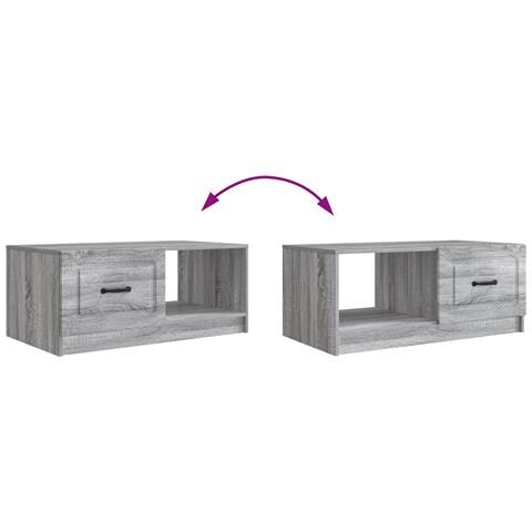 Tavolino da salotto Grigio Sonoma 90 x 50 x 37 cm - Foto 9