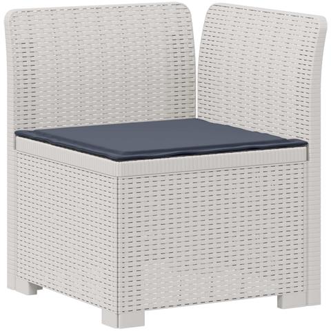 Divano da Giardino a 1 Posto con Cuscino Aspetto Rattan PP - Foto 1