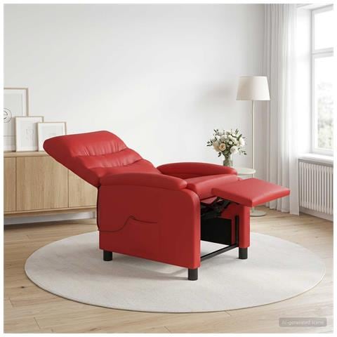 Poltrona Massaggiante Rosso Similpelle - Foto 2