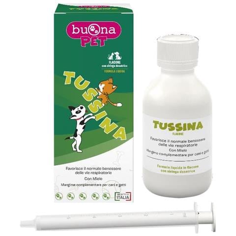 Tussina Flacone Cani e Gatti con Siringa Dosatrice 100 g Buonapet - Foto 1