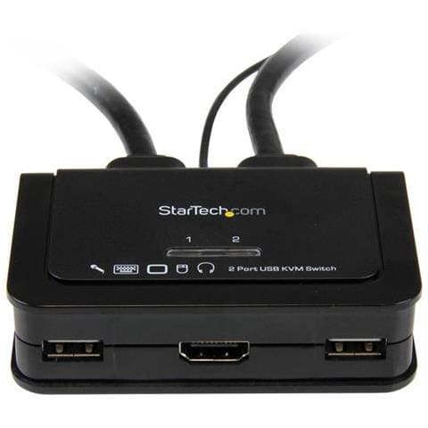 Switch KVM cavo HDMI USB 2 porte con audio e switch remoto - Alimentazione USB - Foto 5