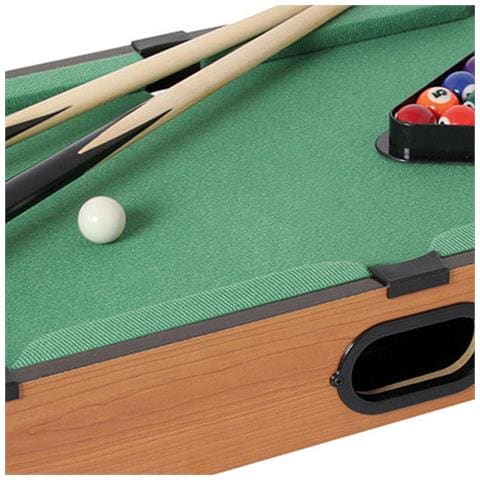 Mini Biliardo Gioco da Tavolo in Legno con 2 Stecche Palle Gesso e Triangolo - Foto 2