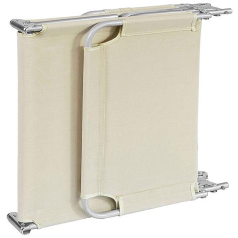 Sdraio Pieghevole, lettino Prendisole, schienale Reclinabile, beige, Ogs35-mi - Foto 11