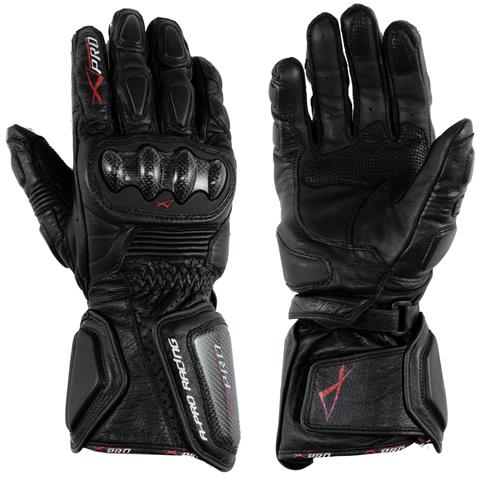 Guanto Pista Moto Tecnico Protezioni Carbonio Professionale Pelle Nero Xl - Foto 1