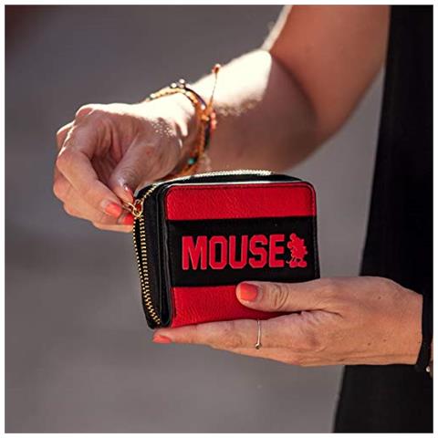 Setola Artitesania Portafoglio Cartellino Mickey Donna Nero Dimensioni: 3x90x12 Cm (l X H X L) - Foto 2