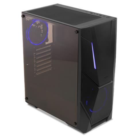 Nox Infinity Delta -nxinftydelta- Semitorre Striscia Led Argb Atx-micro Atx-itx, Laterale Acrilico, 2 Ventole Argb 120 Mm Preinstallate, Usb 3.0, Spazio Per Fino A 8 Ventole, Colore: Nero - Foto 6