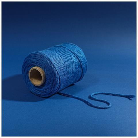 100m Macrame Corda Azzurro | Filo Cotone Uncinetto | 2-3 Mm (+-0.5mm) | 15 Strati | Grande Spago Da Cucina Rotolo Spessi Naturali Forte | Decorazione Casa Artigianato Artistico Foto - Foto 2