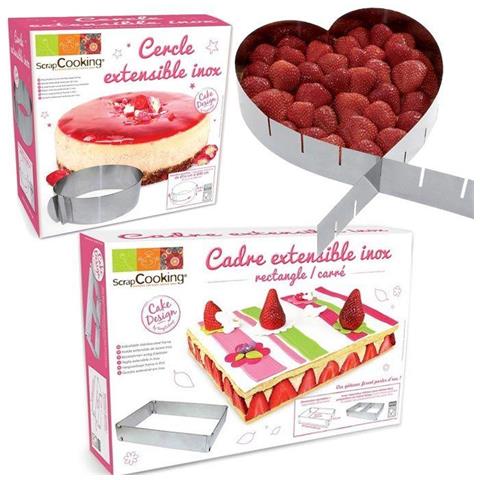 2 Quadri Estendibili Di Pasticceria - Cuore, Cerchio E Rettangolo - Foto 1