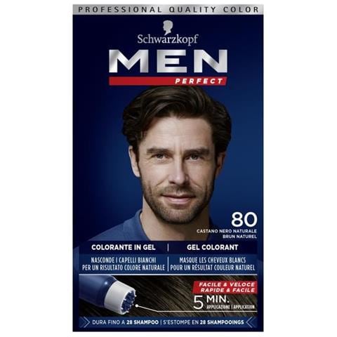Men Perfect - Gel Colorante Per Capelli Anti-bianco Per Uomo - Tinta Per Capelli Uomo - Castano Naturale 80 - Foto 1