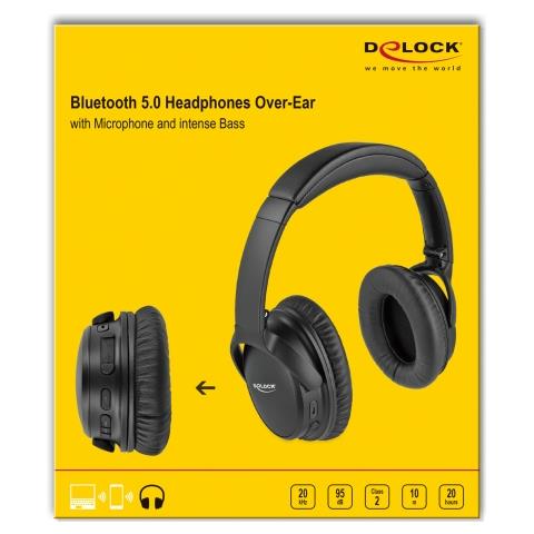 27181 cuffia e auricolare Con cavo e senza cavo A Padiglione Musica e Chiamate Micro-USB Bluetooth Nero - Foto 5
