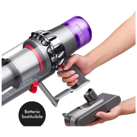 V11 Absolute Extra Scopa Elettrica Ricaricabile Senza Sacco Colore Nichel / Rosso - Foto 7