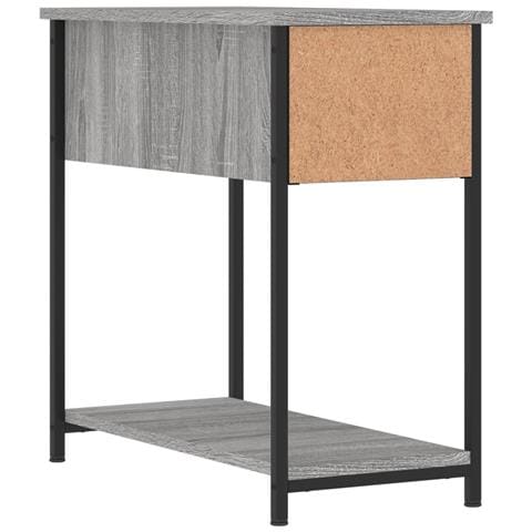 Comodino Grigio Sonoma 30x60x60 Cm In Legno Multistrato - Foto 2