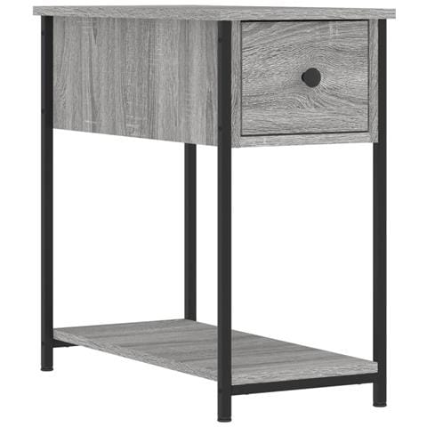 Comodino Grigio Sonoma 30x60x60 Cm In Legno Multistrato - Foto 1