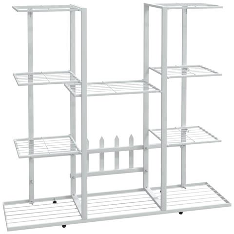 Portafiori 94,5x25x89 Cm Ferro Bianco - Foto 2