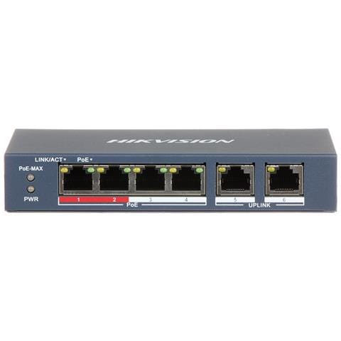 Switch Non Gestito 4 Porte Poe 10/100m base-tx 2 Porte RJ45 10/100 base-tx (uplink) - Foto 1
