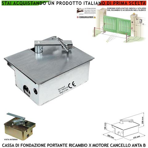 Cassetta Fondazione Portante Sostiene Anta Del Cancello Da 5 Quintali In Acciaio Zincato Per Motori Under Interrati Am - Foto 1