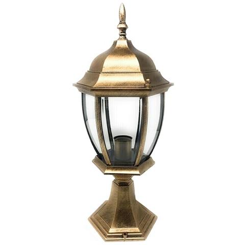 Lampioncino Per Cancello Lampione Lanterna In Vetro Attacco E27 Bronzo Es45 - Foto 2