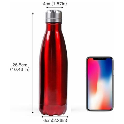 Portatile Borraccia Bottiglia D'acqua Acciaio Inox Termica Caldo Freddo 500 Ml - Foto 7