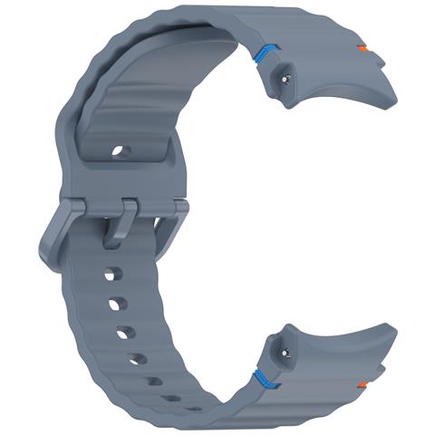 Cinturino Per Samsung Watch 7 In Silicone Con Motivo A Onde Blue - Foto 4