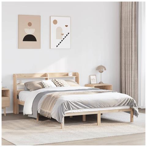 Letto Senza Materasso 120x190 Cm In Legno Massello Di Pino - Foto 1