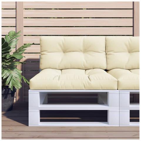 Cuscino Per Pallet Crema 80x40x12 Cm In Tessuto - Foto 1