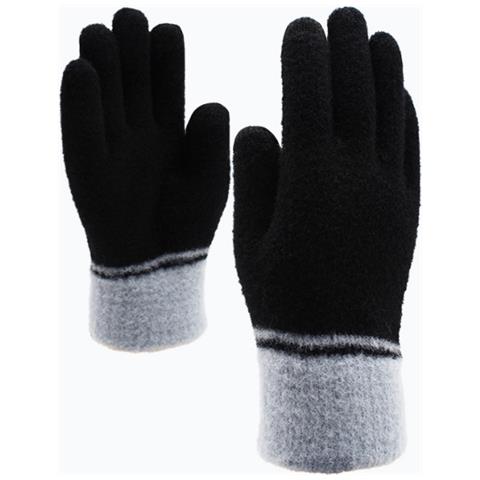 Guanti Touch Screen In Peluche Tinta Unita Black - Foto 4
