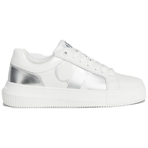 Chunky Cupsole Low Leisure Trainers Sneakers Pelle Scarpe Donna Bianco Eu 37, Yw0yw01411 01v - Foto 2