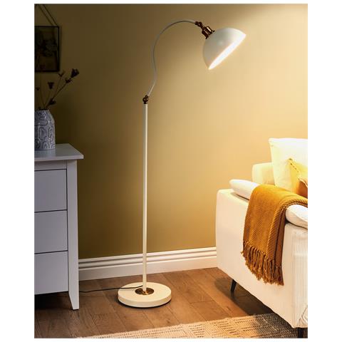 Lampada Da Pavimento Lennon Regolabile Metallo Beige Chiaro - Foto 1