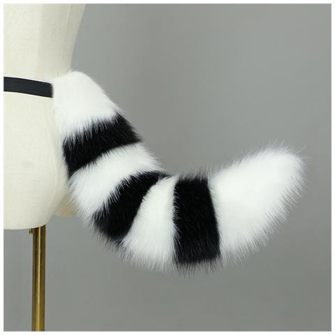 Set Di Orecchie E Coda Da Volpe Fatti A Mano, Accessori Per Cosplay White - Foto 3