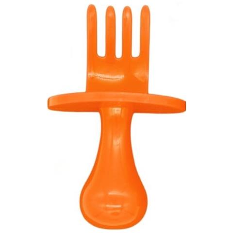 Posate Ergonomiche Per Bambini In Plastica - Set Di Cucina Arancione Funzionale - Foto 5