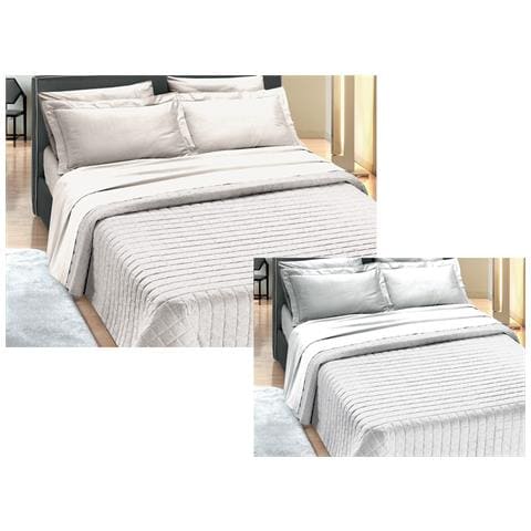 Quilt Trapuntino Piumino Estivo 100gr Mq Microfibra Diadema Borbon Piazza E Mezza Grigio 2 - Foto 2