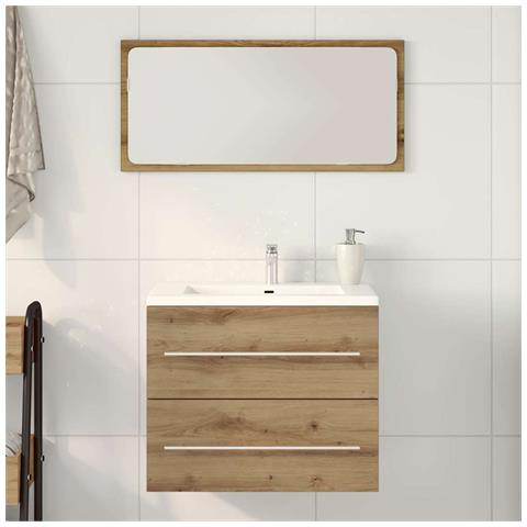 Mobile Lavabo Bagno Artigianale 60x38,5x48 cm Legno Multistrato - Foto 1