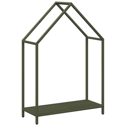 Rastrelliera per Legna da Ardere Verde Oliva 60x25x90 cm - Foto 1