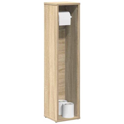 Mobile Da Bagno Con Portarotolo Rovere Sonoma 20,5x20x90 Cm - Foto 1