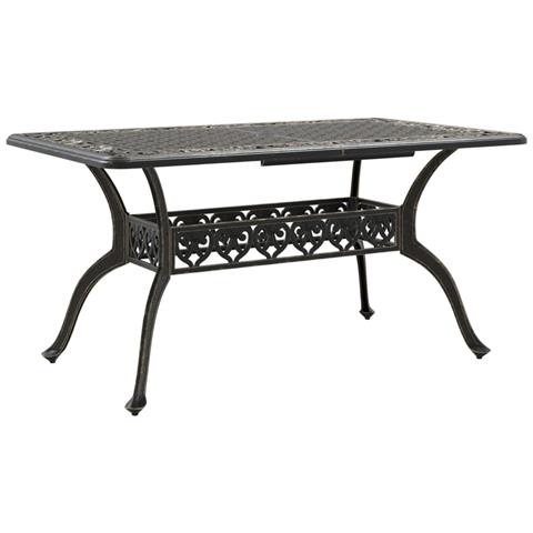 Set Da Pranzo Da Giardino 7 Pz Bronzo In Alluminio Pressofuso - Foto 3