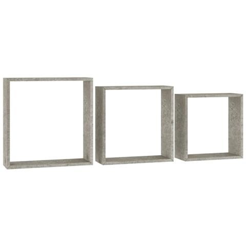 Lusso Casadino -  Mensole A Cubo Da Parete 3 Pz Grigio Cemento - Foto 2