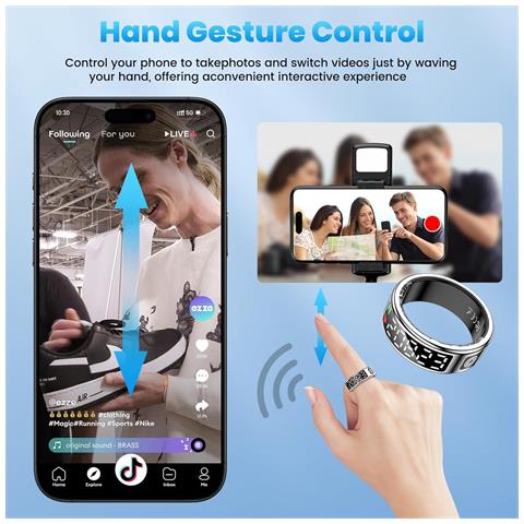 Smart Ring: Il Tuo Tracker Definitivo Per Salute E Fitness Silver 12 - Foto 7