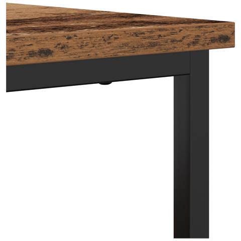 Credenza in Legno Antico 100x35x80 cm in Legno Ingenerizzato e Acciaio - Foto 9