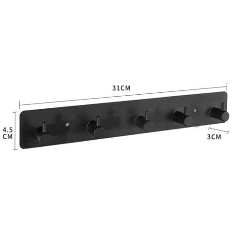 Appendiabiti Da Porta In Acciaio Inox - Ganci Metallici Senza Foratura Per Cappotti E Abiti Black - Foto 1