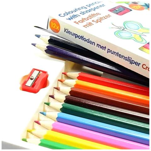 Confezione Da 24 Matite Colorate Assortite Per Bambini, Multicolore - Foto 2