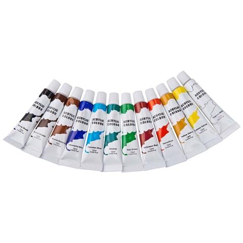 Pittura A Olio In Tubetti Da 12 Ml Per Arti Creative Con 12 Colori Completo, Multicolore - Foto 1