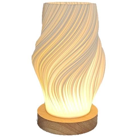 Lampada Da Scrivania Dimmerabile Usb Con Base In Legno - Lampada Da Comodino In Stile Nordico - Foto 1