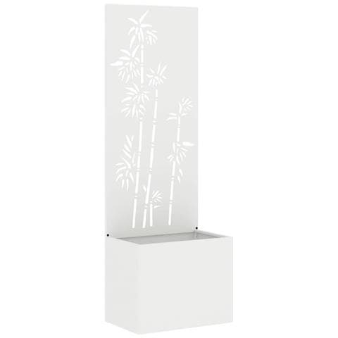 Vaso da Giardino con Pannello Decorativo Bianco 50 x 140 cm - Foto 1
