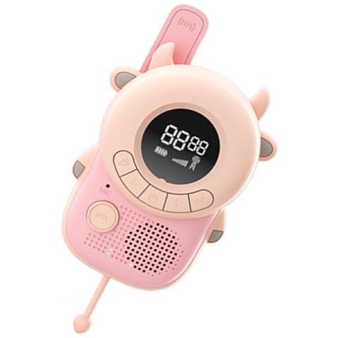 2 Walkie-talkie Bambini Schermo Lcd Retroilluminato Modello Meuh-meuh, Blu / Rosa - Foto 2