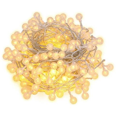 Filo Luci Fatate Sferiche 40m 400 Led Bianco Caldo 8 Funzioni - Foto 2