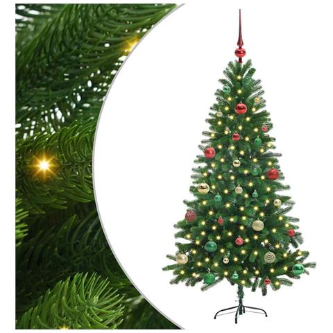 Albero di Natale con 150 LED con supporto Verde 150 cm PE - Foto 1