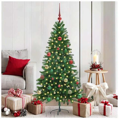 Albero di Natale con 150 LED con supporto Verde 150 cm PE - Foto 2