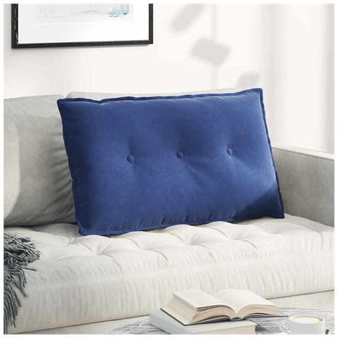 Cuscino per Schiena Blu Polizia 80 x 50 cm Tessuto in Cords - Foto 2