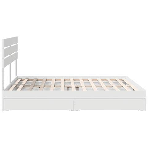 Letto con Contenitore Bianco 180 x 200 cm Legno multistrato - Foto 9